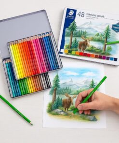 STAEDTLER 146C farveblyanter – sæt med 48 farver i praktisk æske.