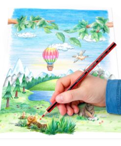 STAEDTLER Noris colour 185 farveblyanter i æske med 36 levende farver i klassisk gul-sort design.