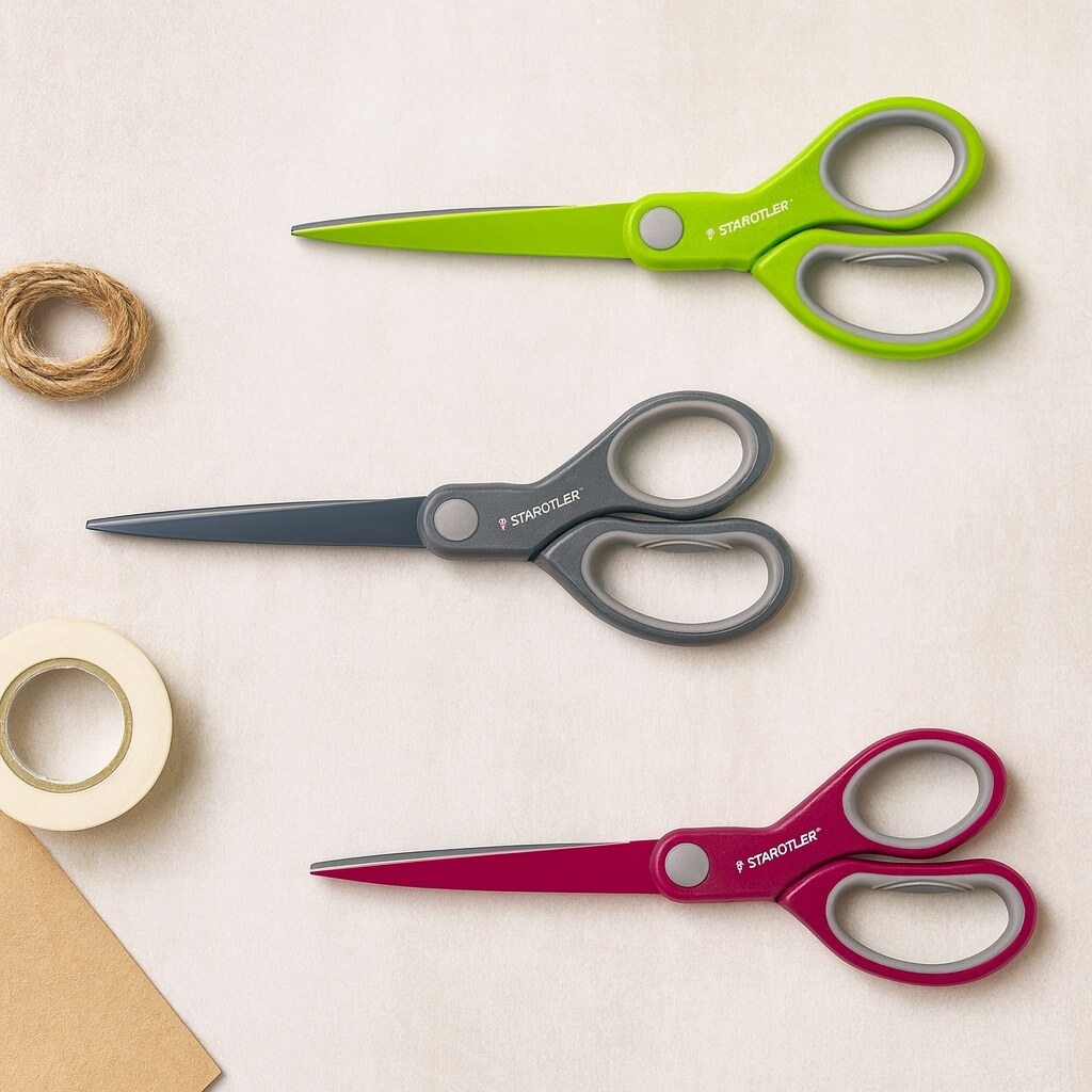 Staedtler Noris hobby saks 17 cm med ergonomisk håndtag og rustfri stålklinger.