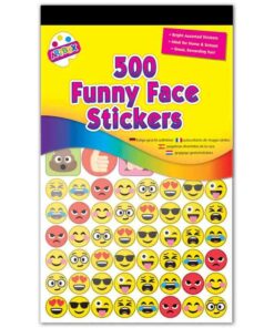 500 smiley og emoji stickers i pakke med sjove ansigter – belønningsstickers til børn og skole