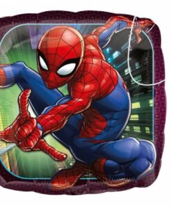 Spiderman folie ballon 45 cm med superhelte motiv – perfekt som dekoration til børnefødselsdag og Marvel fest