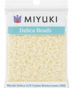 Pose med Miyuki Delica 11/0 perler i farven Ceylon Buttercream 2402, 5g