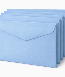 Lyseblå C6 kuverter 5-pak fra Papperix i premium kvalitet, elegante konvolutter til A6 kort og invitationer