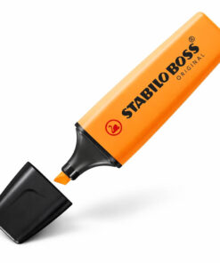 STABILO BOSS Original orange overstregningstusch på hvid baggrund med skrå spids