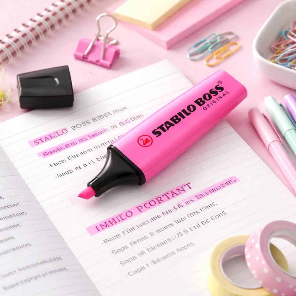 STABILO BOSS pink overstregningstusch | Original
