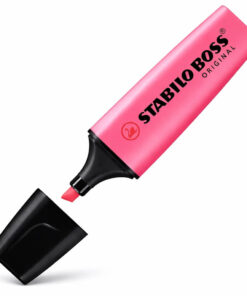 STABILO BOSS Original pink overstregningstusch med skrå spids og aftaget hætte